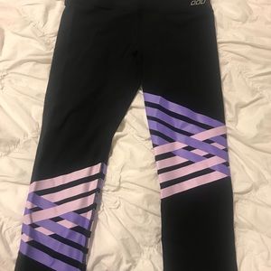 Black and purple Lorna Jane tights
